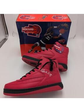 Rebound By Patrick Ewing Size 10 Men's Orion Strap Red High Top Basketball Shoes